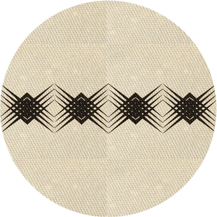 Square Patterned Moccasin Beige Rug, pat2212brn