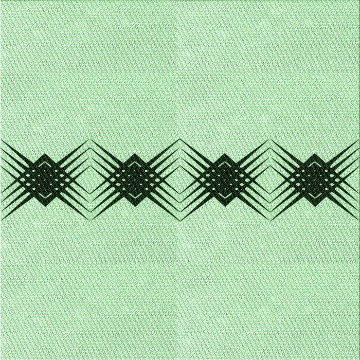 Round Patterned Mint Green Rug, pat2212grn