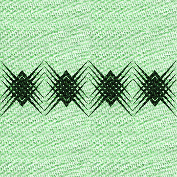 Machine Washable Transitional Mint Green Rug, wshpat2212grn