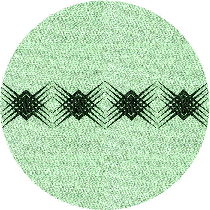 Square Patterned Mint Green Rug, pat2212grn