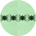 Square Patterned Mint Green Rug, pat2212grn