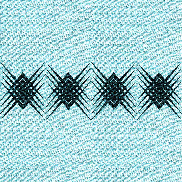 Machine Washable Transitional Electric Blue Rug, wshpat2212lblu