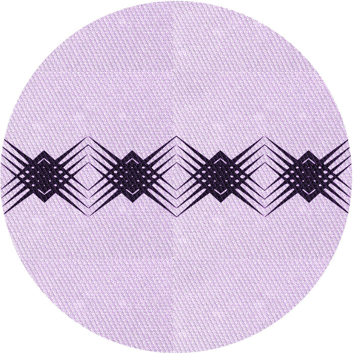 Square Patterned Orchid Purple Rug, pat2212pur