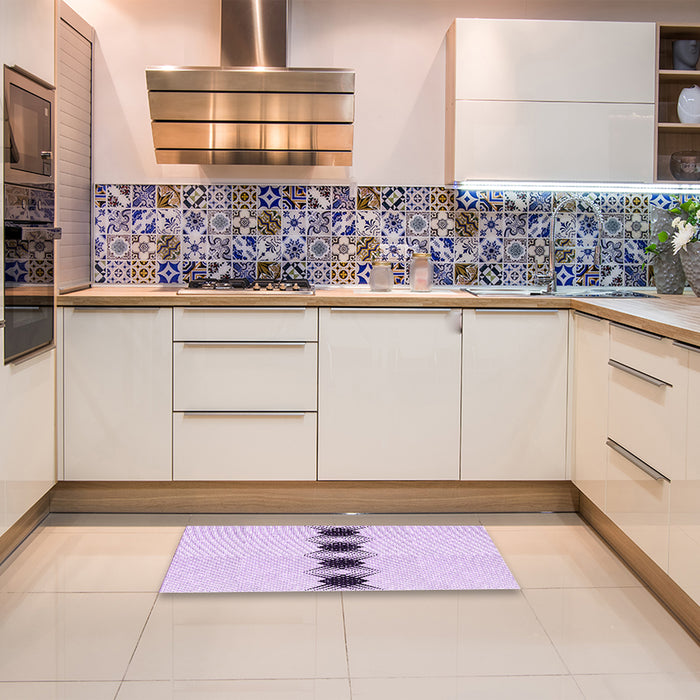 Patterned Orchid Purple Rug in a Kitchen, pat2212pur