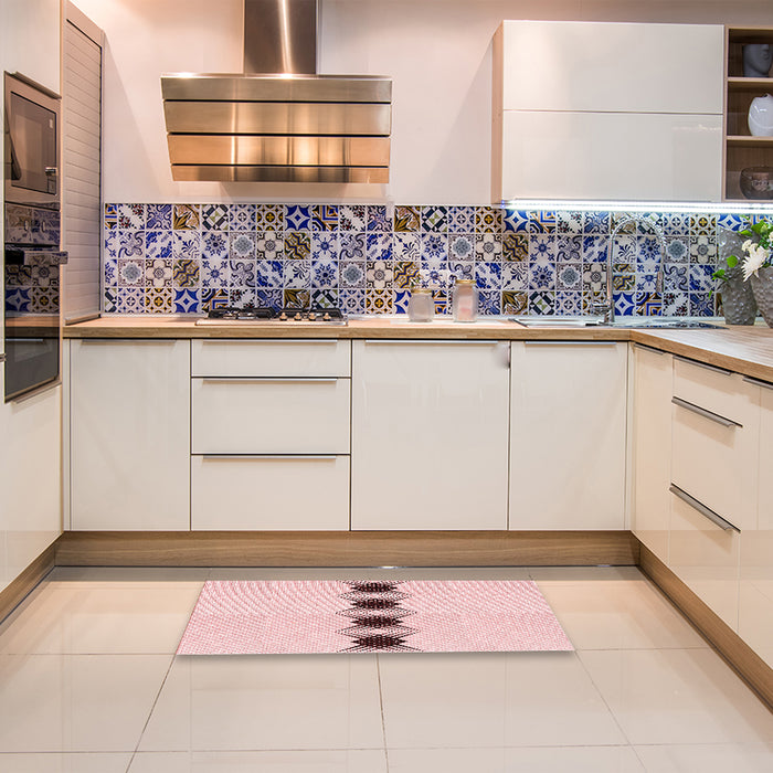 Patterned Pink Rug in a Kitchen, pat2212rd