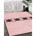 Machine Washable Transitional Pink Rug in a Family Room, wshpat2212rd