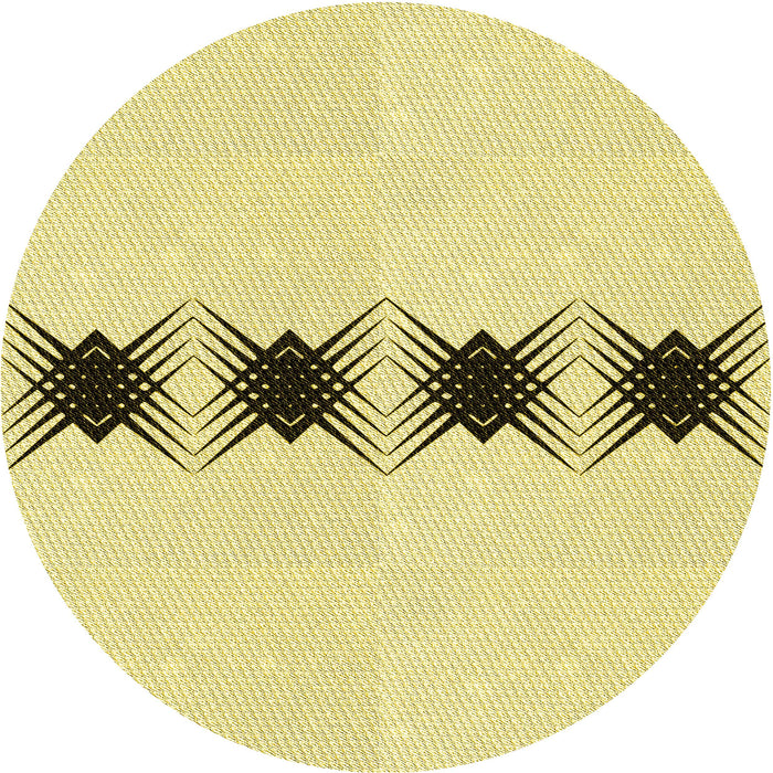 Square Machine Washable Transitional Sun Yellow Rug in a Living Room, wshpat2212yw