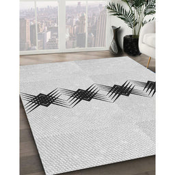 Patterned Off-White Novelty Rug in Family Room, pat2212