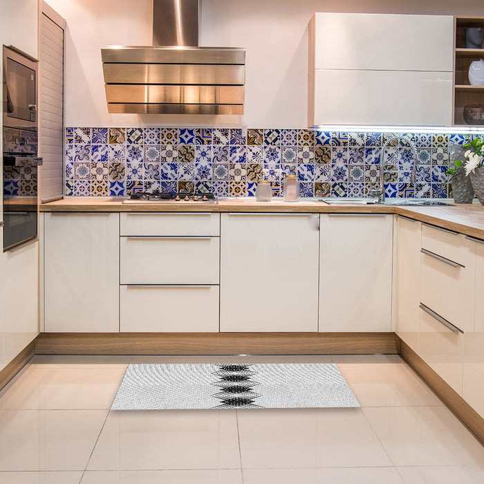 Machine Washable Transitional White Smoke Rug in a Kitchen, wshpat2212