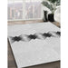 Machine Washable Transitional White Smoke Rug in a Family Room, wshpat2212