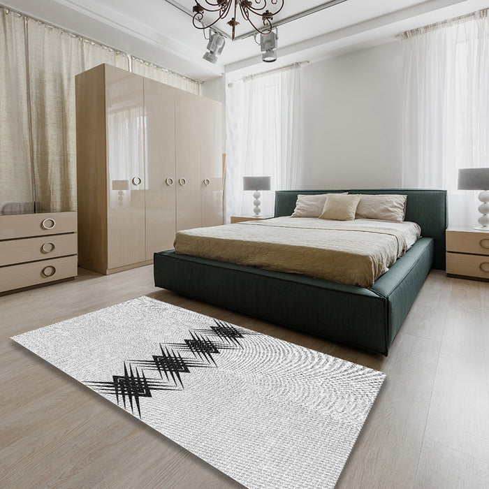 Machine Washable Transitional White Smoke Rug in a Bedroom, wshpat2212