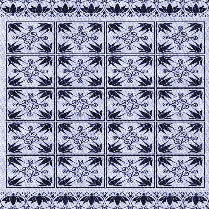 Round Patterned Pale Lilac Purple Rug, pat2213blu