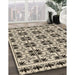 Machine Washable Transitional Vanilla Gold Rug in a Family Room, wshpat2213brn