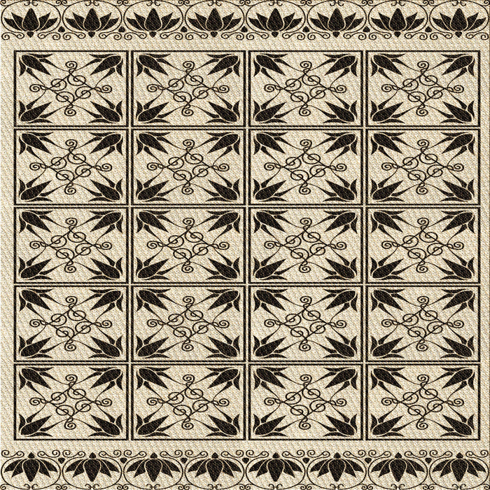 Round Machine Washable Transitional Vanilla Gold Rug, wshpat2213brn