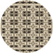 Square Patterned Vanilla Gold Rug, pat2213brn