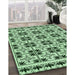 Machine Washable Transitional Pale Green Rug in a Family Room, wshpat2213grn