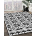 Machine Washable Transitional Platinum Gray Rug in a Family Room, wshpat2213gry