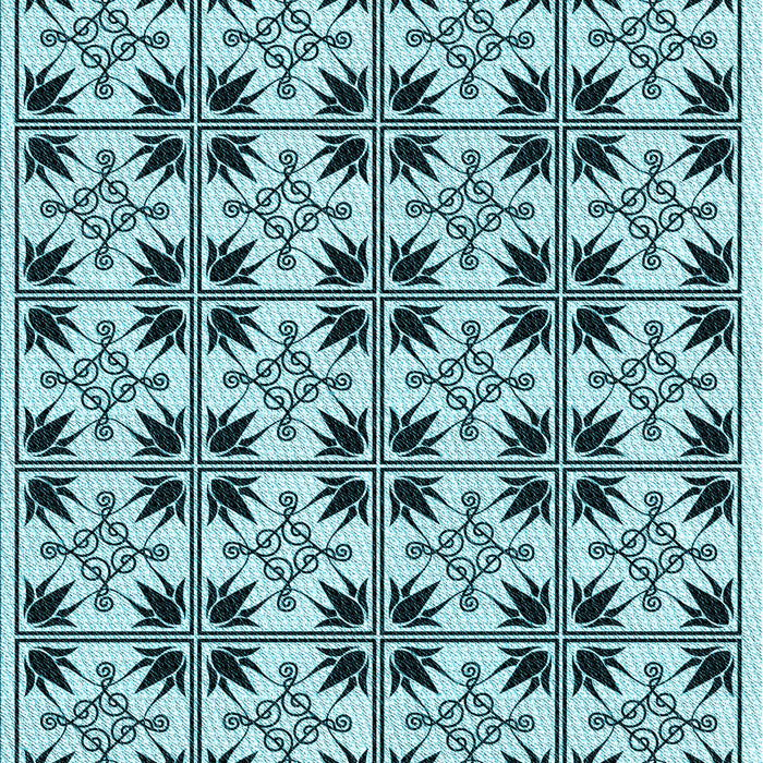 Patterned Blue Rug, pat2213lblu