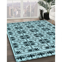 Patterned Blue Rug, pat2213lblu