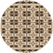 Square Patterned Golden Blonde Gold Rug, pat2213org