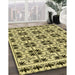 Machine Washable Transitional Mustard Yellow Rug in a Family Room, wshpat2213yw