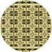 Square Machine Washable Transitional Mustard Yellow Rug in a Living Room, wshpat2213yw