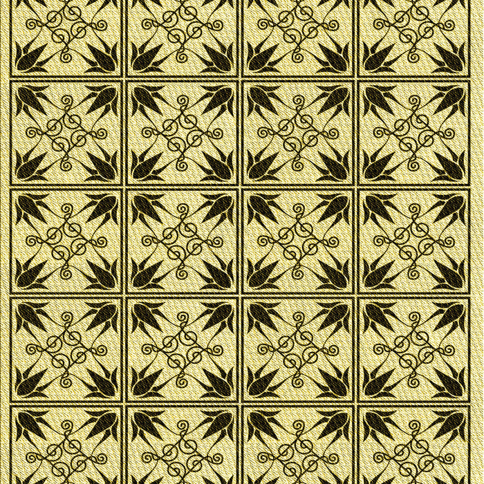 Patterned Mustard Yellow Rug, pat2213yw