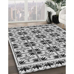 Machine Washable Transitional Light Black Rug in a Family Room, wshpat2213