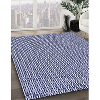 Patterned Blue Rug, pat2214blu