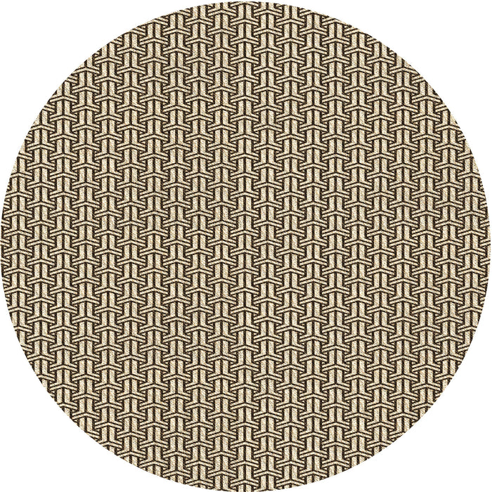 Square Patterned Khaki Gold Rug, pat2214brn