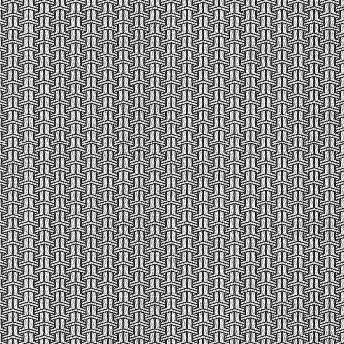 Round Patterned Black Rug, pat2214gry