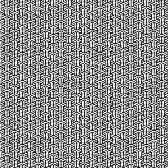 Patterned Black Rug, pat2214gry