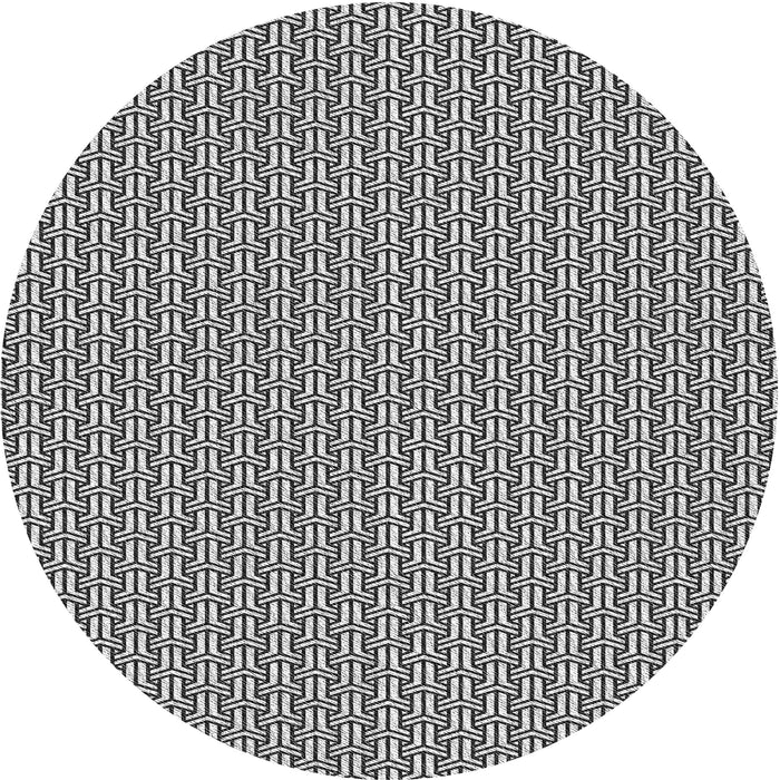 Square Machine Washable Transitional Black Rug in a Living Room, wshpat2214gry