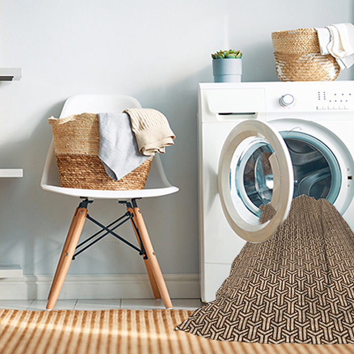 Machine Washable Transitional Red Brown Rug in a Washing Machine, wshpat2214org