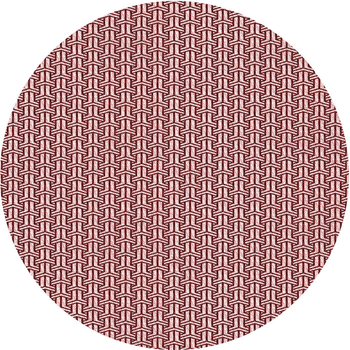 Square Patterned Saffron Red Rug, pat2214rd