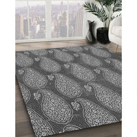 Patterned Dark Gray Rug, pat2215gry