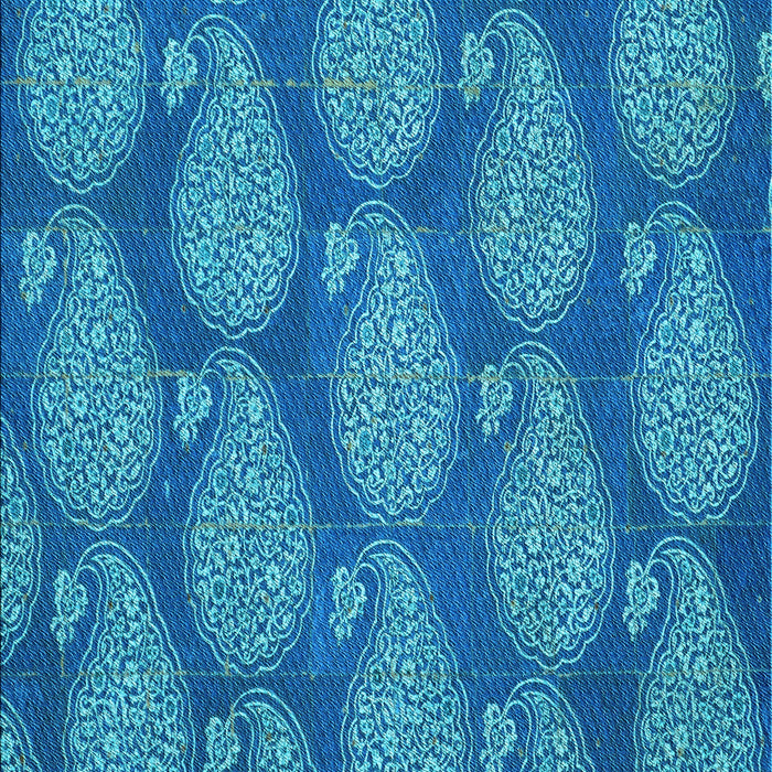 Machine Washable Transitional Blue Rug, wshpat2215lblu