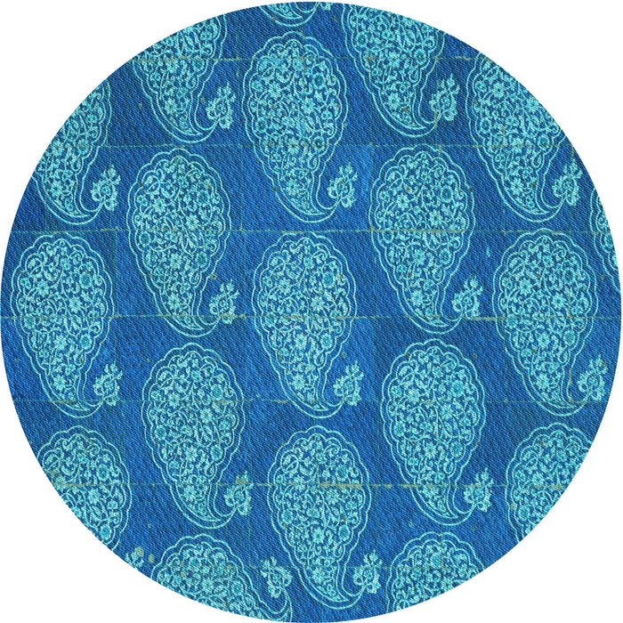 Square Machine Washable Transitional Blue Rug in a Living Room, wshpat2215lblu