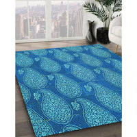 Patterned Blue Rug, pat2215lblu