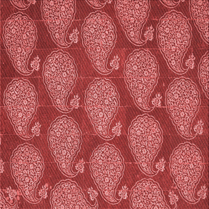 Round Patterned Red Rug, pat2215rd