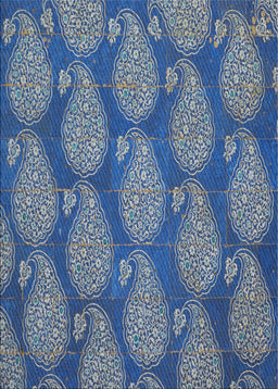 Patterned Blue Novelty Rug, pat2215