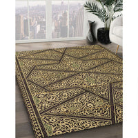 Patterned Milk Chocolate Brown Rug, pat2216brn