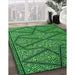 Machine Washable Transitional Deep Emerald Green Rug in a Family Room, wshpat2216grn