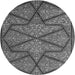 Square Patterned Dark Gray Rug, pat2216gry