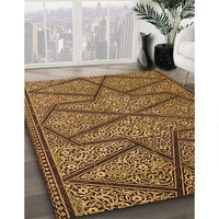 Patterned Yellow Rug, pat2216org