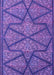 Machine Washable Transitional Amethyst Purple Rug, wshpat2216pur