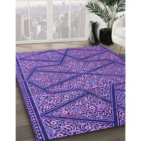 Patterned Amethyst Purple Rug, pat2216pur