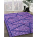 Patterned Amethyst Purple Rug in Family Room, pat2216pur