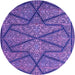 Square Patterned Amethyst Purple Rug, pat2216pur