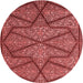 Square Machine Washable Transitional Cranberry Red Rug in a Living Room, wshpat2216rd